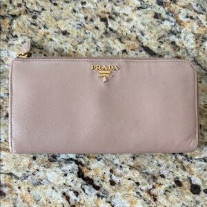 Prada Women's Beige Leather Wallet